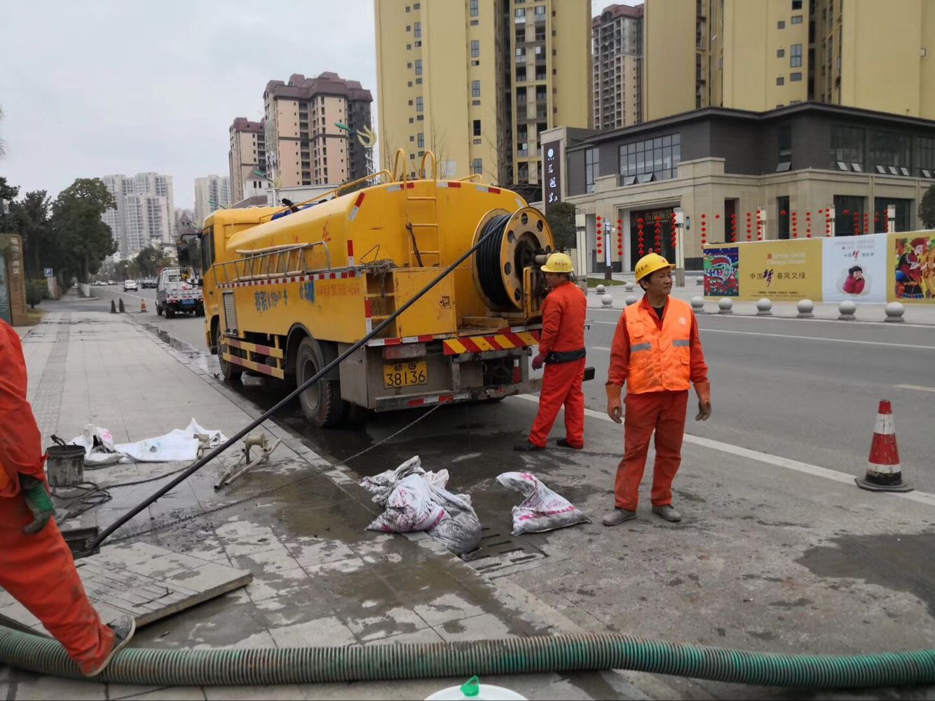 新建排污管道清淤-管道清洗